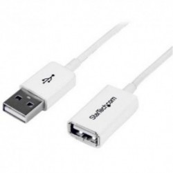 NEW STARTECH USBEXTPAA1MW 1M WHITE USB 2.0 EXTENSION CABLE - M/F.b