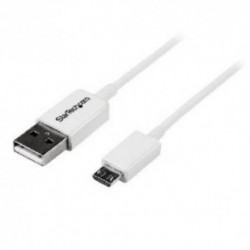 NEW STARTECH USBPAUB50CMW 0.5M WHITE MICRO USB CABLE A TO MICRO B.b
