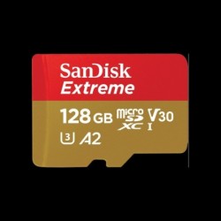 NEW SANDISK SDSQXAA-128G MICRO SD: 128GB EXTREME MICROSDXC UHS-I CARD R 190MB/S W 90MB/S.f.