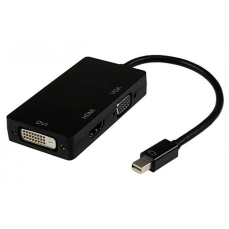 NEW GC-MDPDHV 8WARE 3 IN1 THUNDERBOLT MINI DP DISPLAYPORT TO HDMI DVI VGA HUB ADAPTER CONVERTER CABLE FOR MACBOOK AIR MAC MINI
