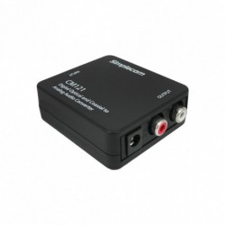 NEW SIMPLECOM CM121 DIGITAL OPTICAL TOSLINK AND COAXIAL TO ANALOG RCA AUDIO CONVERTER.e