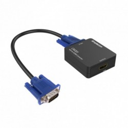 NEW SIMPLECOM CM201 FULL HD 1080P VGA TO HDMI CONVERTER WITH AUDIO.e