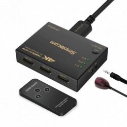 NEW SIMPLECOM CM303 ULTRA HD 3 WAY HDMI SWITCH 3 IN 1 OUT SPLITTER 4K@60HZ.e