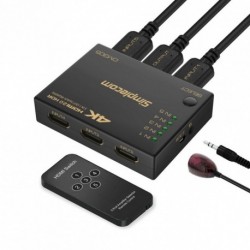 NEW SIMPLECOM CM305 ULTRA HD 5 WAY HDMI SWITCH 5 IN 1 OUT SPLITTER 4K@60HZ.e