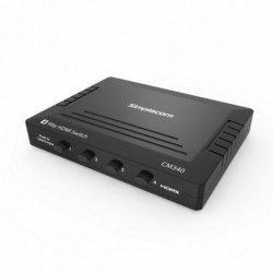 NEW SIMPLECOM CM340 MECHANICAL 4 WAY HDMI SWITCH BOX 4 PORT 4K UHD HDCP.e