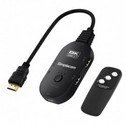 NEW SIMPLECOM CM353 3-PORT HDMI 2.1 SWITCH 3 IN 1 OUT SPLITTER HDCP 2.3 8K@60HZ.e