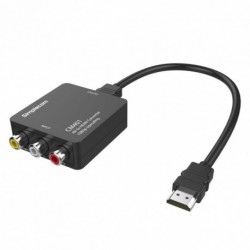 NEW SIMPLECOM CM401 COMPOSITE AV CVBS 3RCA TO HDMI VIDEO CONVERTER 1080P UPSCALING.e
