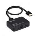 NEW SIMPLECOM CM423V2 HDMI AUDIO EXTRACTOR 4K HDMI TO HDMI AND OPTICAL SPDIFplus3.5MM STEREO.e