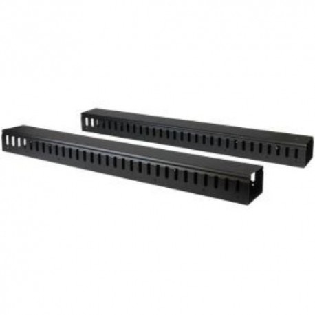 NEW STARTECH.COM CMVER40UF 6FT VERTICAL FINGER DUCT CABLE ORGANIZER.b