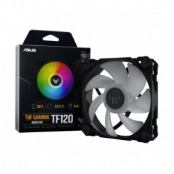 NEW ASUS TUF GAMING TF120 ARGB FAN. LOW NOISE. PWN CONTROL ANTI-VIBRATION. DOUBLE-LAYER LED ARRA .AURA SYNC. 250000 HOURS.e