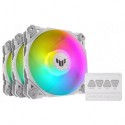NEW TUF GAMING TF120 WHITE ARGB 3IN1 ASUS TUF GAMING TF120 ARGB WHITE FAN. LOW NOISE. PWN CONTROL ANTI-VIBRATION. DOUBLE-LAYER