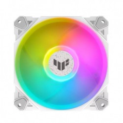 NEW TUF GAMING TF120 WHITE ARGB ASUS TUF GAMING TF120 ARGB WHITE FAN. LOW NOISE. PWN CONTROL ANTI-VIBRATION. DOUBLE-LAYER LED
