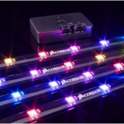 NEW CL-9011109-WW CORSAIR LIGHTING NODE PRO WITH 4X RGB LED STRIPS AND CONTROLLER. 2X RGB FAN HUB.e