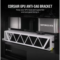 NEW CC-8900684 CORSAIR GPU ANTI-SAG BRACKET - WHITE - COMPATIBLE WITH LC100 LIGHTING KIT.e