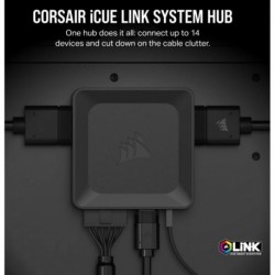 NEW CL-9011116-WW CORSAIR ICUE LINK SYSTEM HUB MANAGE RGB LIGHTING BY LINKING UP 14 DEVICES. REDUCE CABLE CLUTTER..e