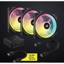 NEW CO-9051002-WW CORSAIR QX RGB SERIES ICUE LINK QX120 RGB 120MM MAGNETIC DOME RGB FAN STARTER KIT.e