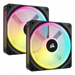 NEW CO-9051004-WW CORSAIR QX RGB SERIES ICUE LINK QX140 RGB BLACK 140MM MAGNETIC DOME RGB FAN STARTER KIT.e