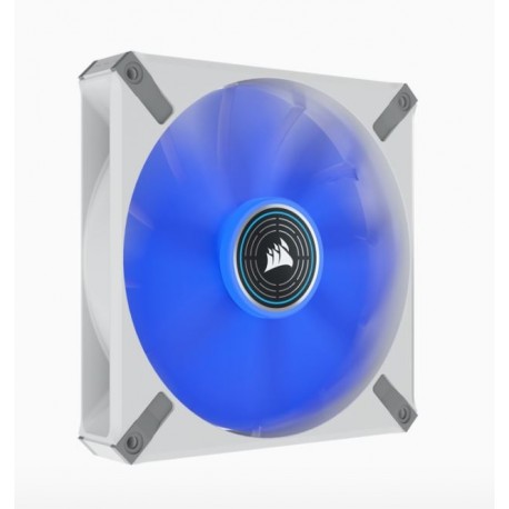 NEW CO-9050131-WW CORSAIR ML ELITE SERIES ML140 LED ELITE WHITE 140MM MAGNETIC LEVITATION BLUE LED FAN WITH AIRGUIDE SINGLE PA