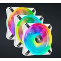 NEW CO-9050104-WW CORSAIR QL120 RGB WHITE TRIPLE FAN KIT WITH LIGHTING NODE CORE ICUE 120MM RGB LED PWM FAN 26DBA 41.8 CFM 3 F