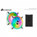 NEW CO-9050106-WW CORSAIR QL140 RGB WHITE DUAL FAN KIT WITH LIGHTING NODE CORE ICUE 140MM RGB LED PWM FAN 26DBA 50.2 CFM 2 FAN