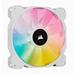 NEW CO-9050138-WW CORSAIR WHITE SP140 RGB ELITE 140MM RGB LED FAN WITH AIRGUIDE SINGLE PACK.e