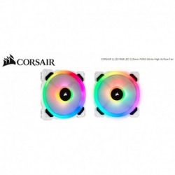 NEW CO-9050091-WW CORSAIR LIGHT LOOP SERIES WHITE LL120 RGB 120MM DUAL LIGHT LOOP RGB LED PWM FAN SINGLE PACK.e