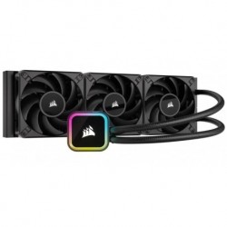 NEW CW-9060060-WW CORSAIR H150I ELITE360MM BLACK RADIATOR 3X AF120 ZERO RPM VARIABLE FANS VIA ICUE ULTRA BRIGHT RGB PUMP HEAD.
