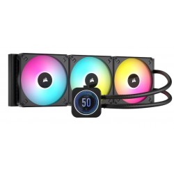 NEW CW-9060076-WW CORSAIR H170I ELITE LCD XT 420MM IPS LCD HIGH PERFORMANCE PUMP AND RGB LED. ZERO RPM COMMANDER CORE 1700 AND