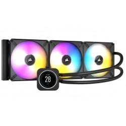 NEW CW-9060063-WW CORSAIR H170I ELITE LCD 420MM LCD IPS DISPLAY HIGH PERFORMANCE PUMP AND RGB LED. ZERO RPM COMMANDER CORE 170
