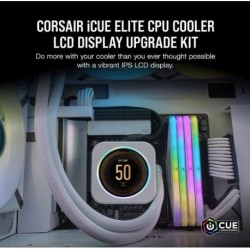 NEW CW-9060066-WW CORSAIR ICUE ELITE CPU COOLER LCD WHITE DISPLAY UPGRADE KIT TRANSFORMS YOUR CORSAIR ELITE CAPELLIX CPU COOLE
