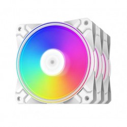 NEW DP-F12-AR-CF120P-WH-3P DEEPCOOL CF120 PLUS WHITE CASE FAN 3 IN 1 (3-PACK) CUSTOMISABLE ARGB LED LIGHTING PWN FAN CONTROL R