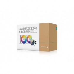 NEW DP-H12CF-GL240-ARGB-WH DEEPCOOL GAMMAXX L240 A-RGB WHITE (1700 BRACKET INCLUDED) 2 X ARGB PWM FANS ANTI-LEAK INTEL LGA2066
