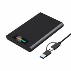 NEW SIMPLECOM SE239 TOOL-FREE 2.5' SATA HDD SSD TO USB-C ENCLOSURE WITH RGB LIGHTS USB 3.2 GEN 2.e