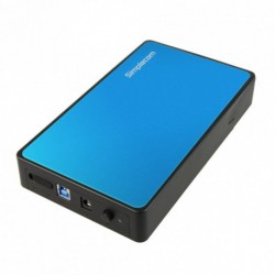 NEW SE325-BLUE SIMPLECOM SE325 TOOL FREE 3.5' SATA HDD TO USB 3.0 HARD DRIVE ENCLOSURE - BLUE ENCLOSURE.e