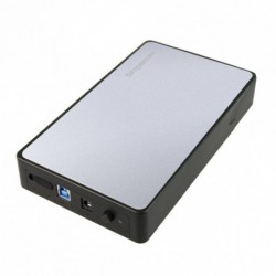 NEW SE325-SILVER SIMPLECOM SE325 TOOL FREE 3.5' SATA HDD TO USB 3.0 HARD DRIVE ENCLOSURE - SILVER ENCLOSURE.e