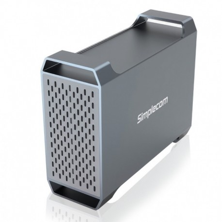 NEW SIMPLECOM SE482 SUPERSPEED USB DUAL BAY 3.5' SATA HARD DRIVE RAID ENCLOSURE USB-C RAID 0/1 JBOD.e