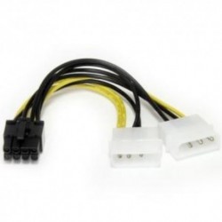 NEW STARTECH.COM LP4PCIEX8ADP 6 LP4 TO 8 PIN PCIE POWER CABLE ADAPTER..b