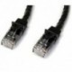 NEW STARTECH.COM N6PATC2MBK 2M BLACK SNAGLESS CAT6 UTP PATCH CABLE.b