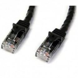 NEW STARTECH.COM N6PATC2MBK 2M BLACK SNAGLESS CAT6 UTP PATCH CABLE.b