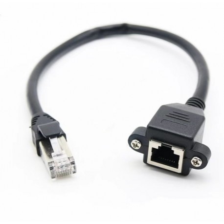 NEW KO820U-2F 8WARE RJ45 MALE TO FEMALE CAT5E NETWORK/ ETHERNET CABLE 2M BLACK- STANDARD NETWORK EXTENSION CABLE.e