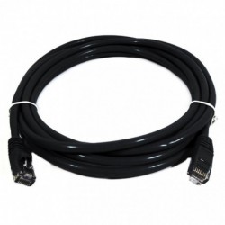 NEW PL6A-0.25BLK 8WARE CAT6A CABLE 0.25M (25CM) - BLACK COLOR RJ45 ETHERNET NETWORK LAN UTP PATCH CORD SNAGLESS.e
