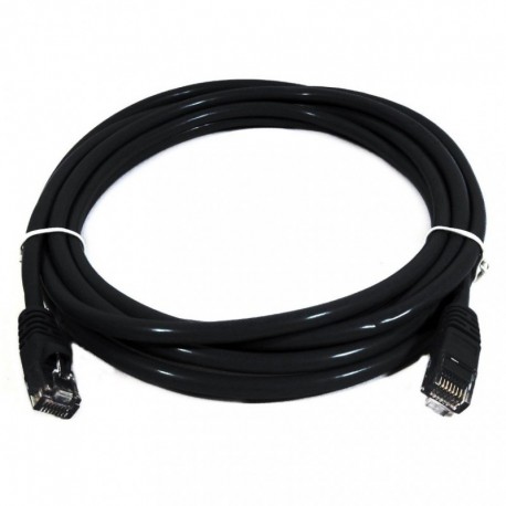 NEW PL6A-0.25BLK 8WARE CAT6A CABLE 0.25M (25CM) - BLACK COLOR RJ45 ETHERNET NETWORK LAN UTP PATCH CORD SNAGLESS.e
