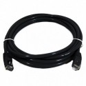 NEW PL6A-0.25BLK 8WARE CAT6A CABLE 0.25M (25CM) - BLACK COLOR RJ45 ETHERNET NETWORK LAN UTP PATCH CORD SNAGLESS.e