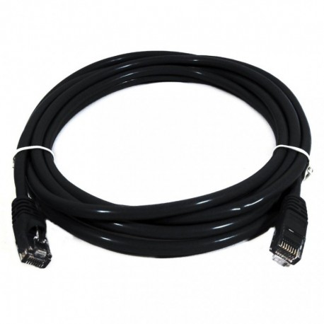 NEW PL6A-0.5BLK 8WARE CAT6A CABLE 0.5M (50CM) - BLACK COLOR RJ45 ETHERNET NETWORK LAN UTP PATCH CORD SNAGLESS.e