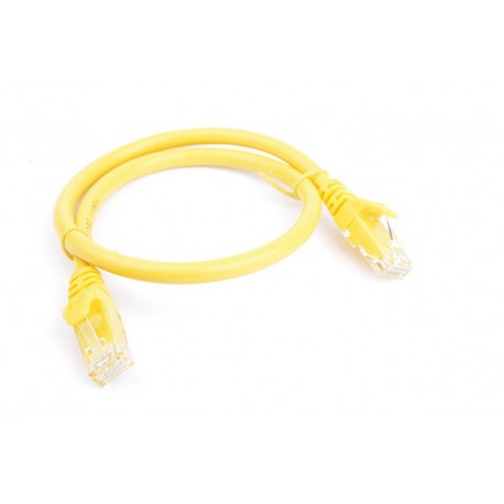 NEW PL6A-0.5YEL 8WARE CAT6A CABLE 0.5M (50CM) - YELLOW COLOR RJ45 ETHERNET NETWORK LAN UTP PATCH CORD SNAGLESS.e