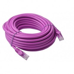 NEW PL6A-10PUR 8WARE CAT6A CABLE 10M - PURPLE COLOR RJ45 ETHERNET NETWORK LAN UTP PATCH CORD SNAGLESS.e