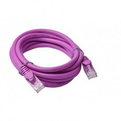 NEW PL6A-2PUR 8WARE CAT6A CABLE 2M - PURPLE COLOR RJ45 ETHERNET NETWORK LAN UTP PATCH CORD SNAGLESS.e