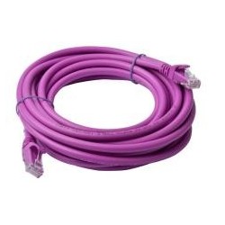 NEW PL6A-5PUR 8WARE CAT6A CABLE 5M - PURPLE COLOR RJ45 ETHERNET NETWORK LAN UTP PATCH CORD SNAGLESS.e
