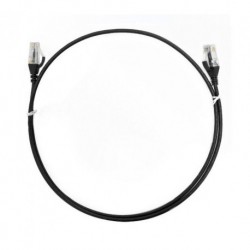 NEW CAT6THINBK-025M 8WARE CAT6 ULTRA THIN SLIM CABLE 0.25M / 25CM - BLACK COLOR PREMIUM RJ45 ETHERNET NETWORK LAN UTP PATCH CO