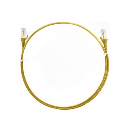 NEW CAT6THINYE-1M 8WARE CAT6 ULTRA THIN SLIM CABLE 1M / 100CM - YELLOW COLOR PREMIUM RJ45 ETHERNET NETWORK LAN UTP PATCH CORD
